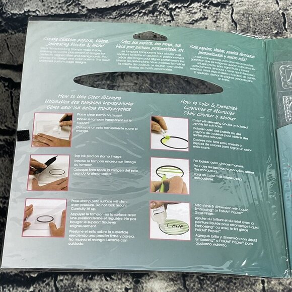 Scrapbooking Stamps QUILTED ALPHABET All Night Media 36 clear stamps 91404 - Picture 10 of 12